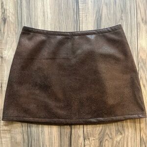 MAISON CLEO Badoule Look Handmade Coated Shimmery Mini Skirt Size Est. XS/S